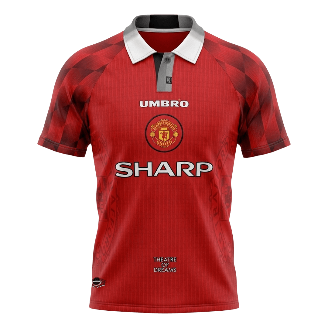 Manchester United 1996/97 Koti Retro-pelipaita Miesten
