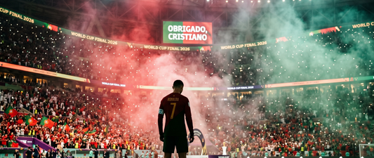 Cristiano Ronaldo viimeinen MM 2026 Portugal pelipaita tunnelma