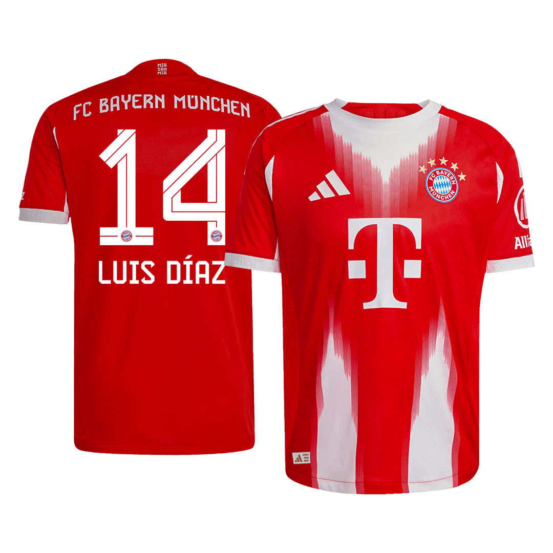 Bayern Munich 2025/26 Koti Pelipaita (Player Version) Miesten LUIS DÍAZ #14