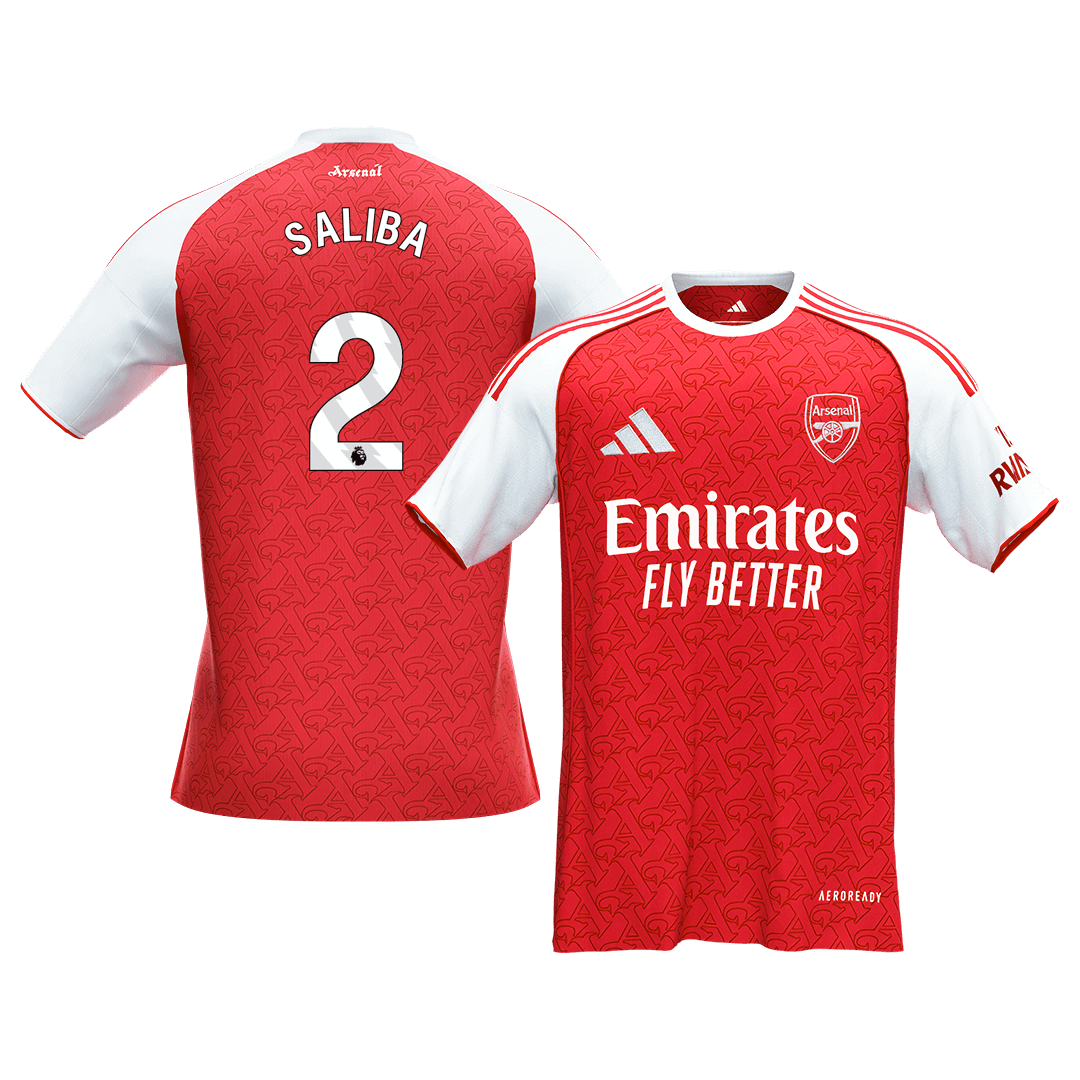 Arsenal 2025/26 Koti Pelipaita Miesten SALIBA #2 [PREMIUM]