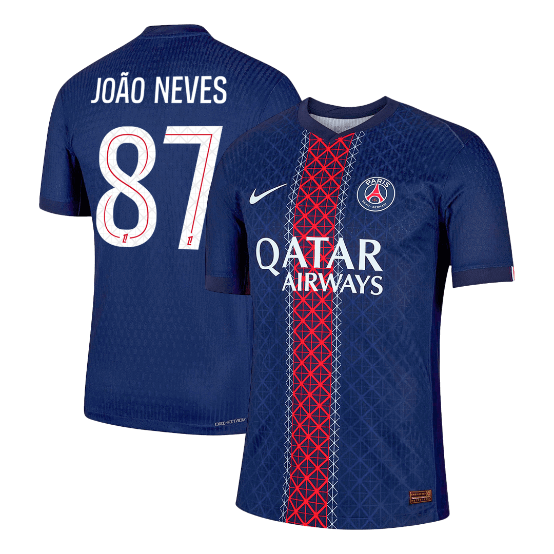 PSG 2025/26 Koti Pelipaita (Player Version) Miesten JOÃO NEVES #87
