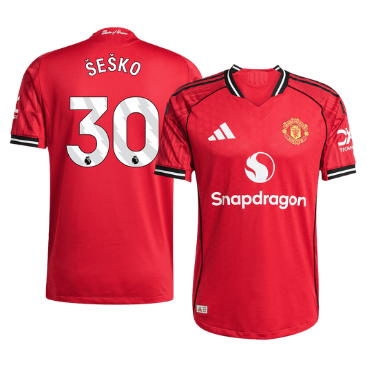 Manchester United 2025/26 Koti Pelipaita (Player Version) Miesten ŠEŠKO #30