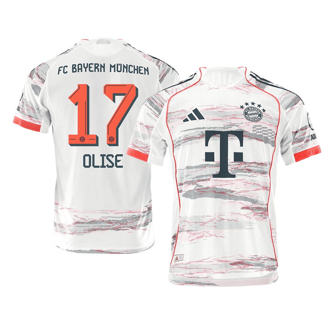 Bayern Munich 2025/26 Vieras Pelipaita (Player Version) Miesten OLISE #17