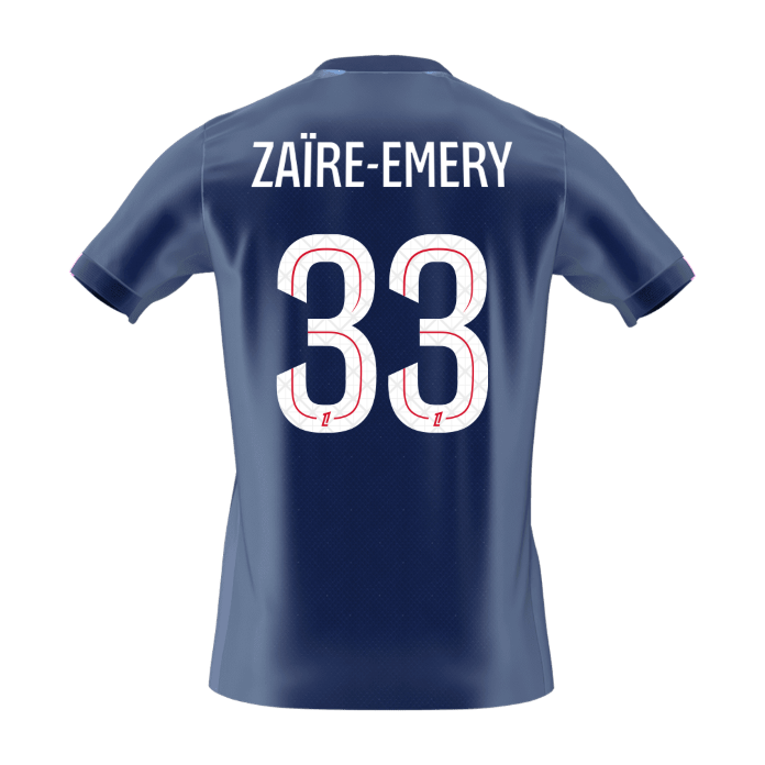 PSG 2025/26 Koti Pelipaita Miesten ZAïRE EMERY #33 [PREMIUM]