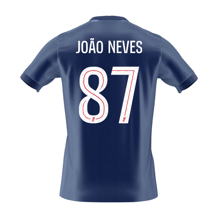 PSG 2025/26 Koti Pelipaita Miesten JOÃO NEVES #87 [PREMIUM]
