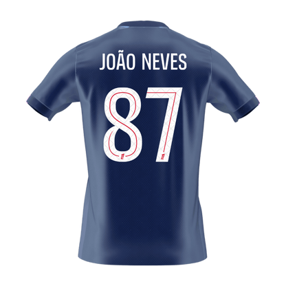 PSG 2025/26 Koti Pelipaita Miesten JOÃO NEVES #87 [PREMIUM]