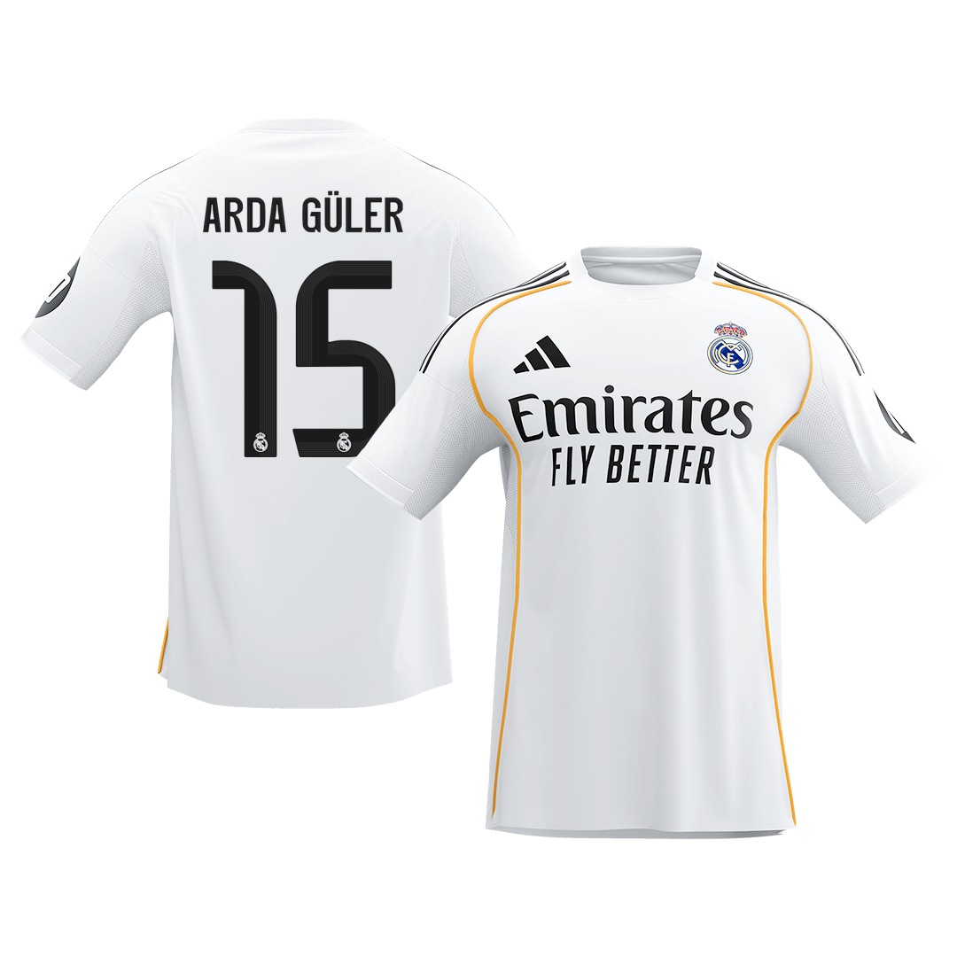 Real Madrid 2025/26 Koti Pelipaita Miesten ARDA GÜLER #15