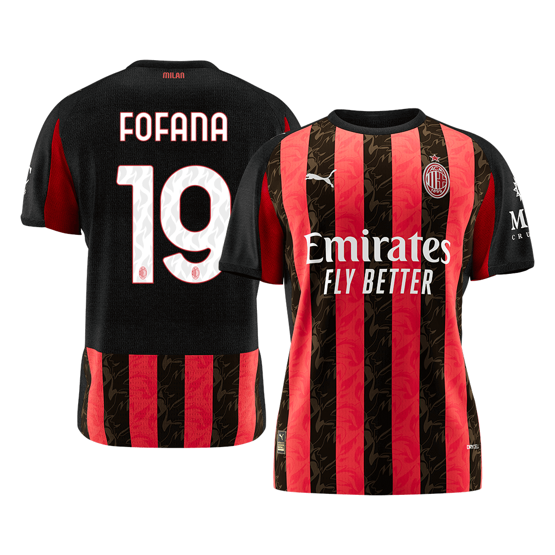 AC Milan 2025/26 Koti Pelipaita Miesten FOFANA #19 [PREMIUM]