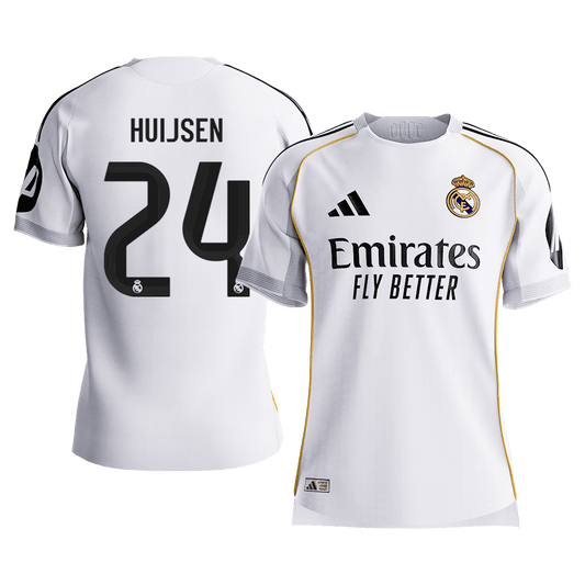 Real Madrid 2025/26 Koti Pelipaita (Player Version) Miesten HUIJSEN #24 [PREMIUM]