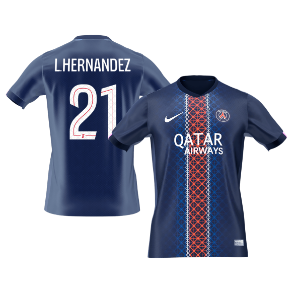 PSG 2025/26 Koti Pelipaita Miesten L.HERNANDEZ #21 [PREMIUM]