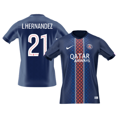 PSG 2025/26 Koti Pelipaita Miesten L.HERNANDEZ #21 [PREMIUM]
