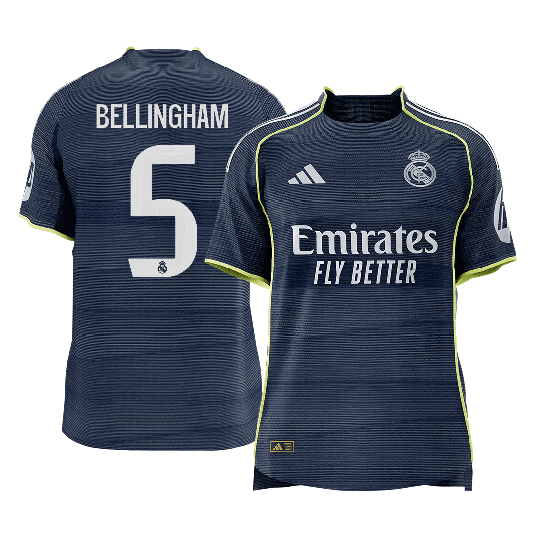 Real Madrid 2025/26 Vieras Pelipaita (Player Version) Miesten BELLINGHAM #5 [PREMIUM]