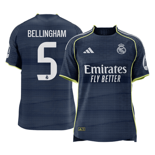 Real Madrid 2025/26 Vieras Pelipaita (Player Version) Miesten BELLINGHAM #5 [PREMIUM]