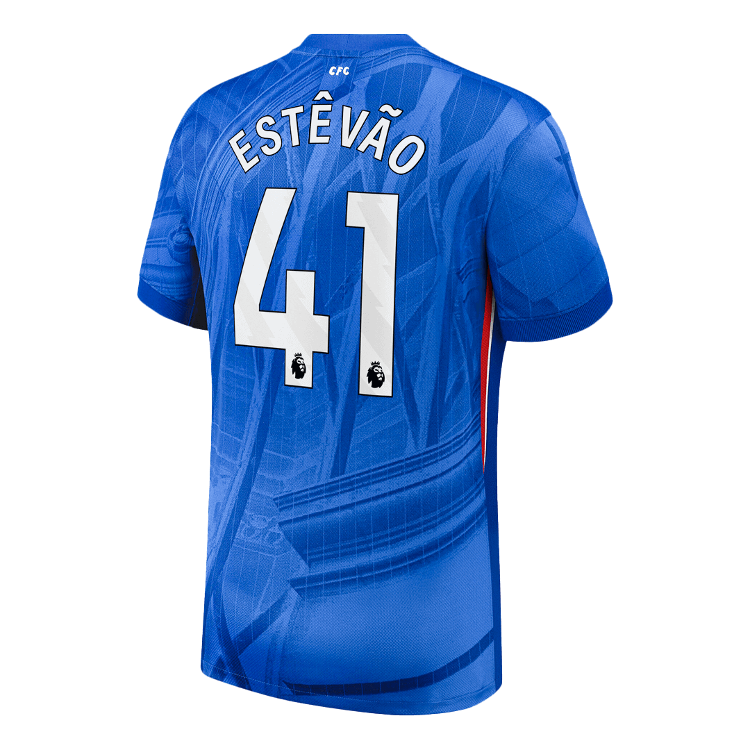 Chelsea 2025/26 Koti Pelipaita Miesten ESTÊVÃO #41 [PREMIUM]