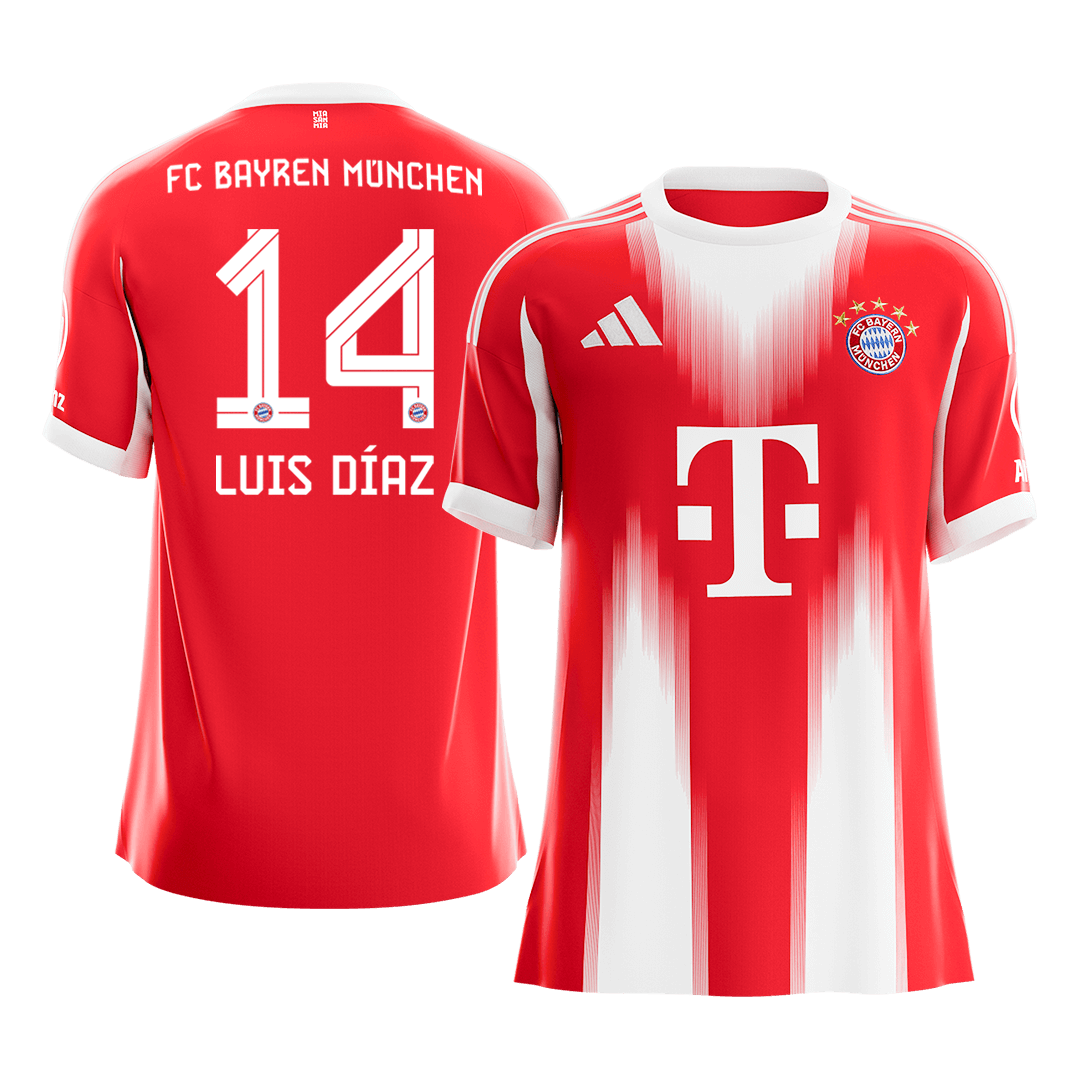 Bayern Munich 2025/26 Koti Pelipaita Miesten LUIS DÍAZ #14 [PREMIUM]