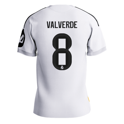 Real Madrid 2025/26 Koti Pelipaita (Player Version) Miesten VALVERDE #8 [PREMIUM]