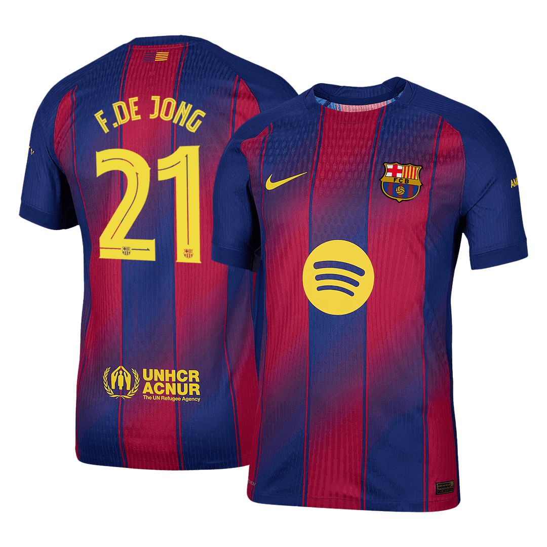 Barcelona 2025/26 UCL Koti Pelipaita (Player Version) Miesten F.DE JONG #21