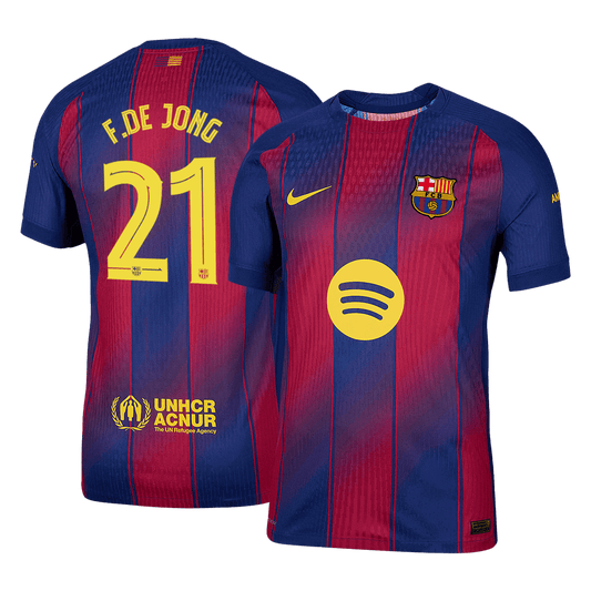 Barcelona 2025/26 UCL Koti Pelipaita (Player Version) Miesten F.DE JONG #21