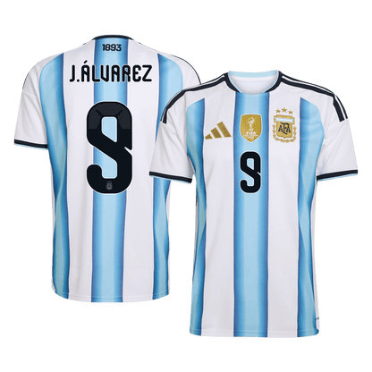 Argentina World Cup 2026 Koti Pelipaita Miesten J.ÁLVAREZ #9 [PREMIUM]