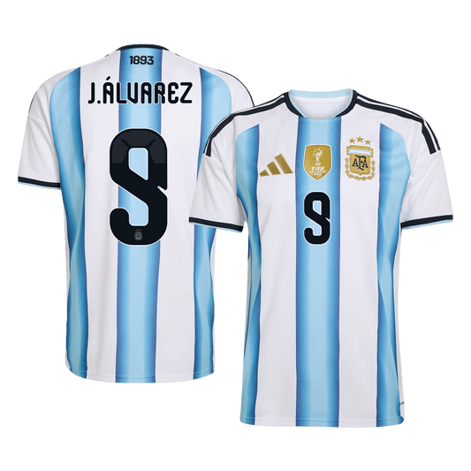 Argentina World Cup 2026 Koti Pelipaita Miesten J.ÁLVAREZ #9 [PREMIUM]