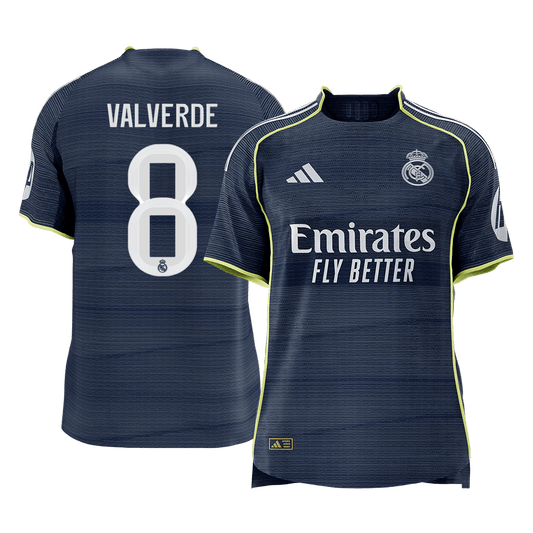 Real Madrid 2025/26 Vieras Pelipaita (Player Version) Miesten VALVERDE #8 [PREMIUM]