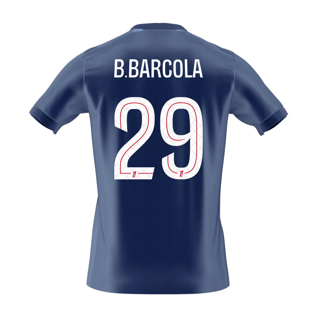 PSG 2025/26 Koti Pelipaita Miesten B.BARCOLA #29 [PREMIUM]