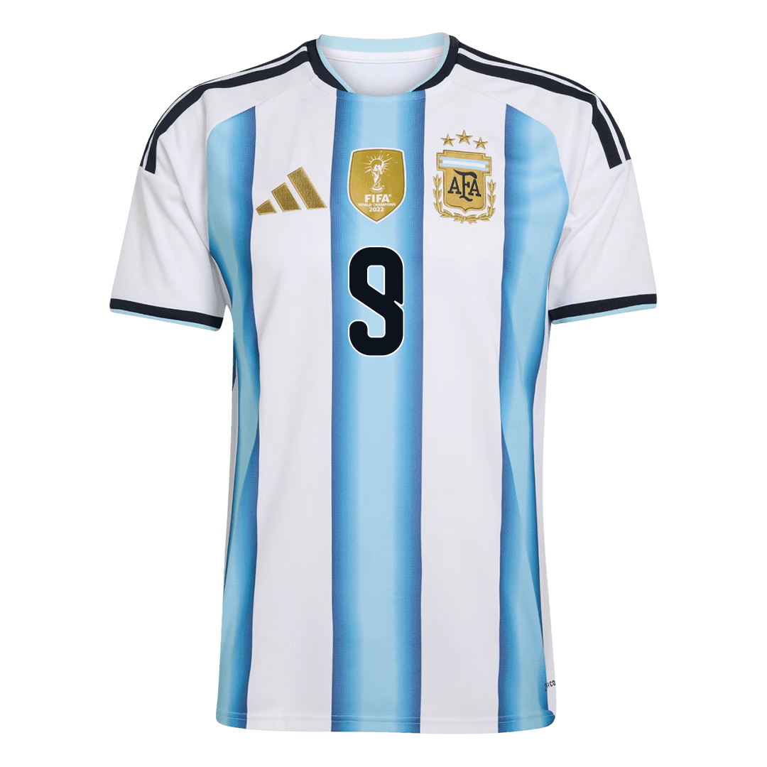 Argentina World Cup 2026 Koti Pelipaita Miesten J.ÁLVAREZ #9 [PREMIUM]
