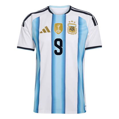 Argentina World Cup 2026 Koti Pelipaita Miesten J.ÁLVAREZ #9 [PREMIUM]