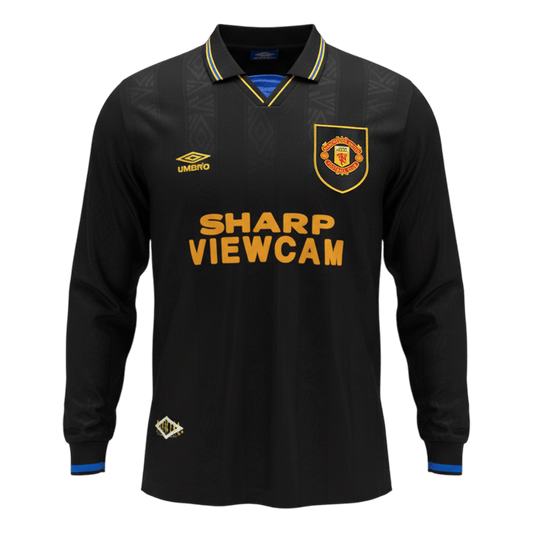 Manchester United 1993/94 Vieras Pitkähihainen Retro-pelipaita Miesten