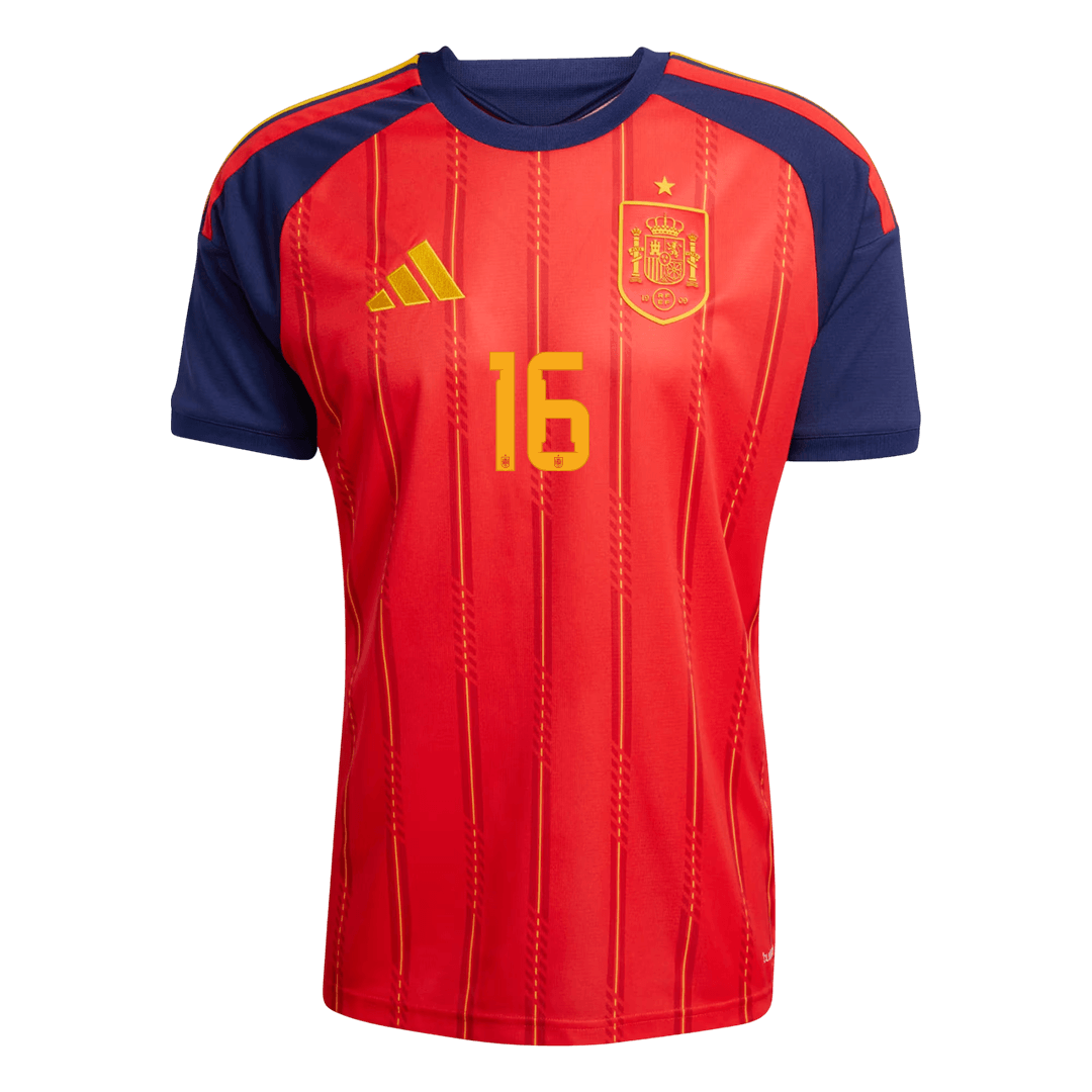 Spain World Cup 2026 Koti Pelipaita Miesten RODRIGO #16 [PREMIUM]