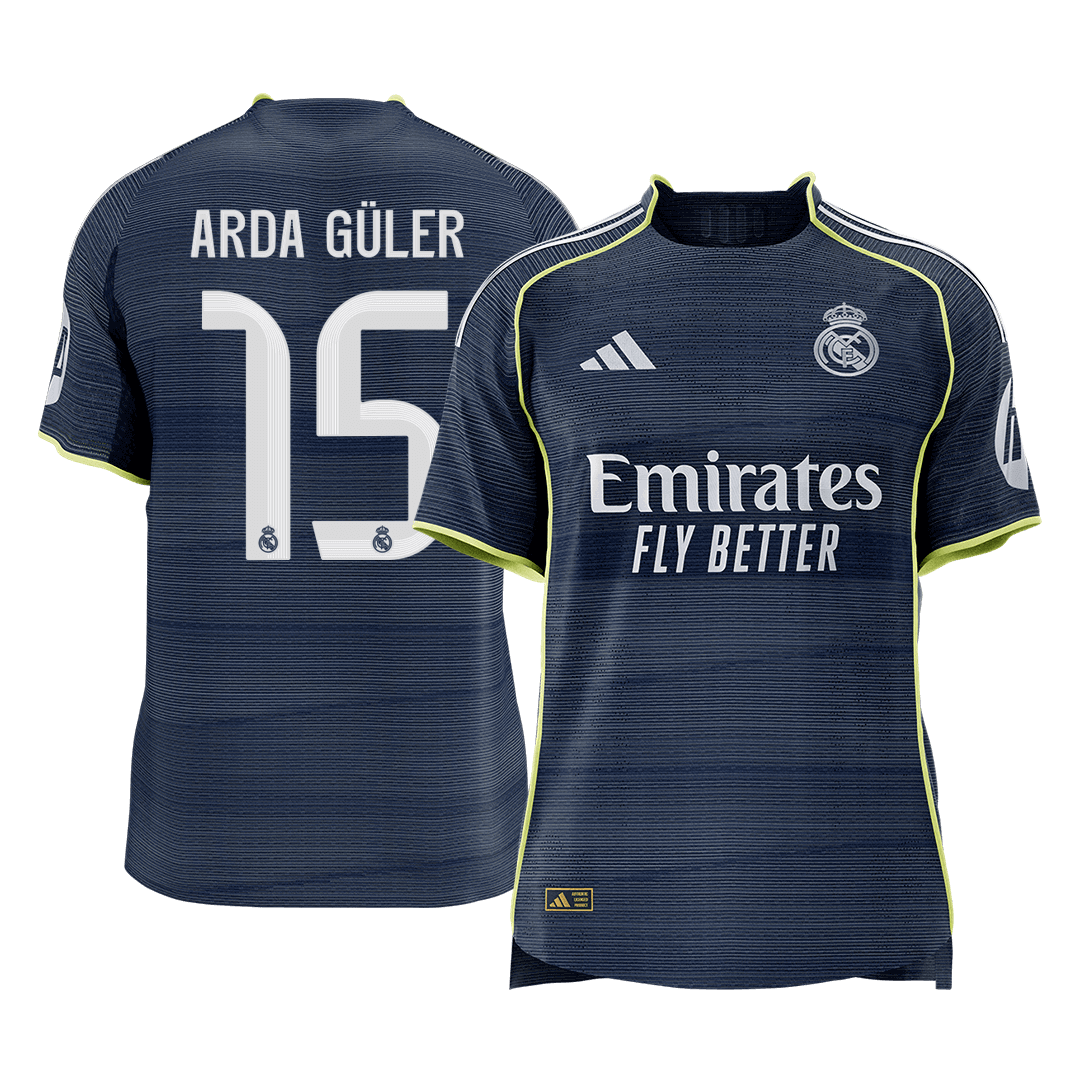 Real Madrid 2025/26 Vieras Pelipaita (Player Version) Miesten ARDA GÜLER #15 [PREMIUM]