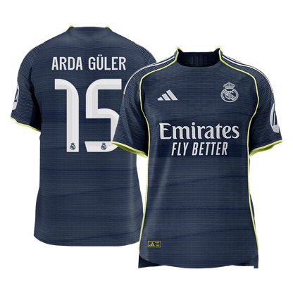Real Madrid 2025/26 Vieras Pelipaita (Player Version) Miesten ARDA GÜLER #15 [PREMIUM]