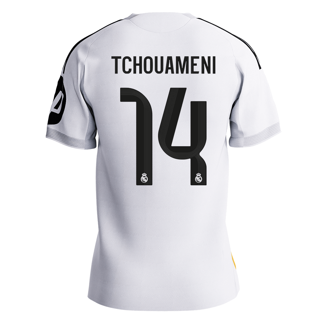 Real Madrid 2025/26 Koti Pelipaita (Player Version) Miesten TCHOUAMENI #14 [PREMIUM]