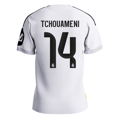 Real Madrid 2025/26 Koti Pelipaita (Player Version) Miesten TCHOUAMENI #14 [PREMIUM]
