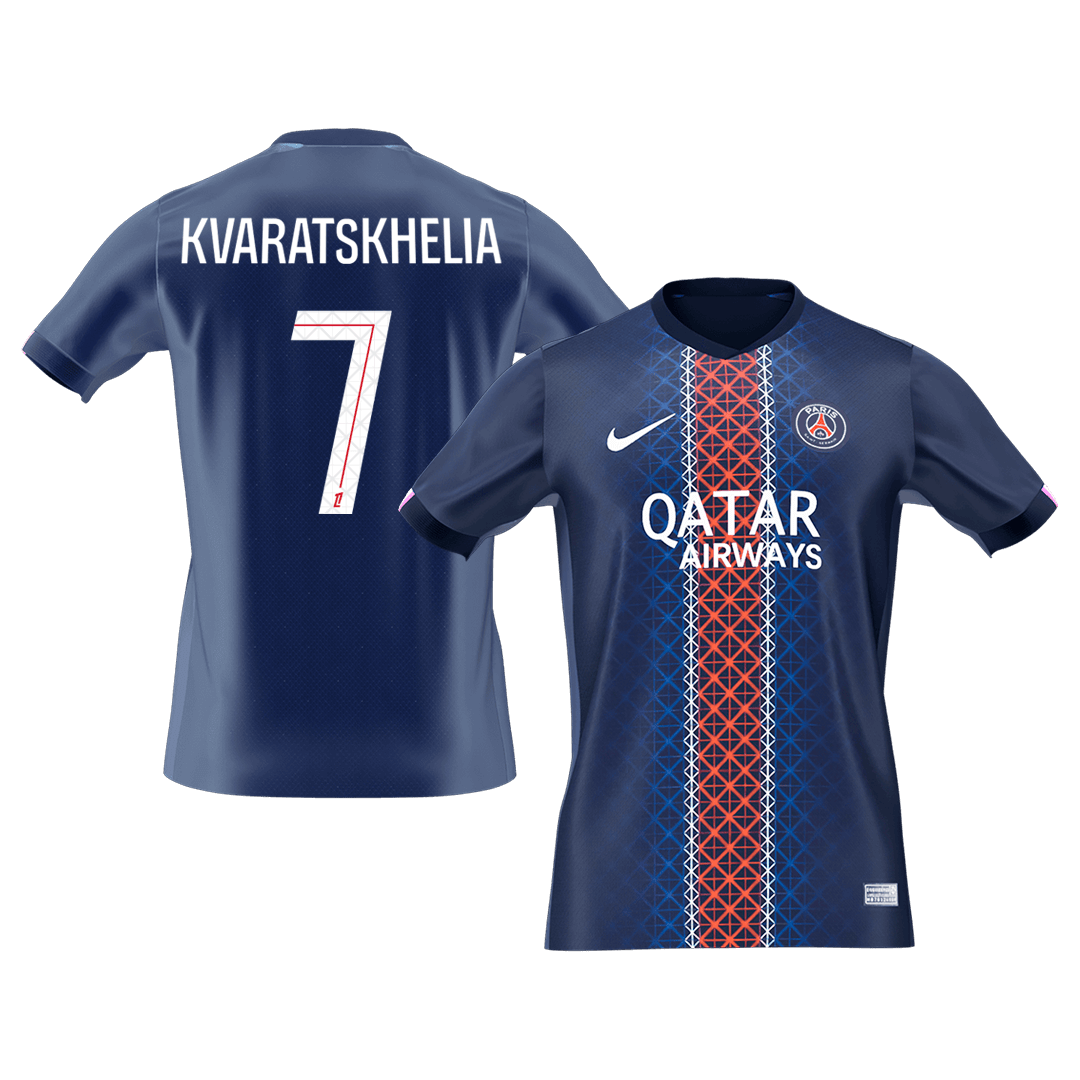 PSG 2025/26 Koti Pelipaita Miesten KVARATSKHELIA #7 [PREMIUM]