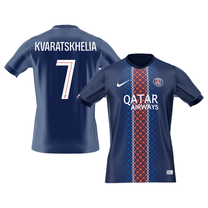 PSG 2025/26 Koti Pelipaita Miesten KVARATSKHELIA #7 [PREMIUM]