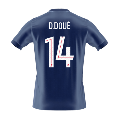 PSG 2025/26 Koti Pelipaita Miesten D.DOUÉ #14 [PREMIUM]