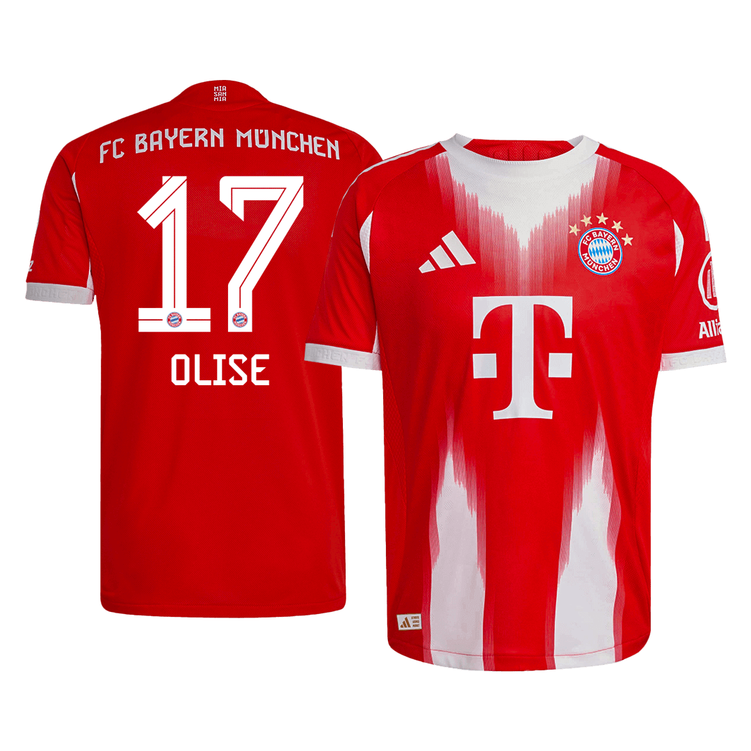 Bayern Munich 2025/26 Koti Pelipaita (Player Version) Miesten OLISE #17