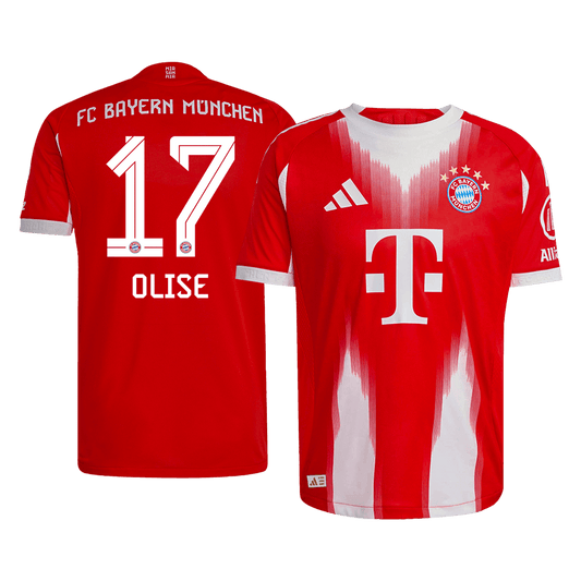 Bayern Munich 2025/26 Koti Pelipaita (Player Version) Miesten OLISE #17