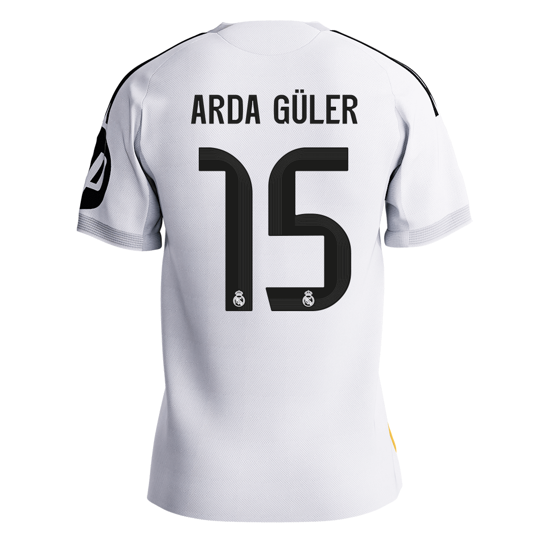 Real Madrid 2025/26 Koti Pelipaita (Player Version) Miesten ARDA GÜLER #15 [PREMIUM]