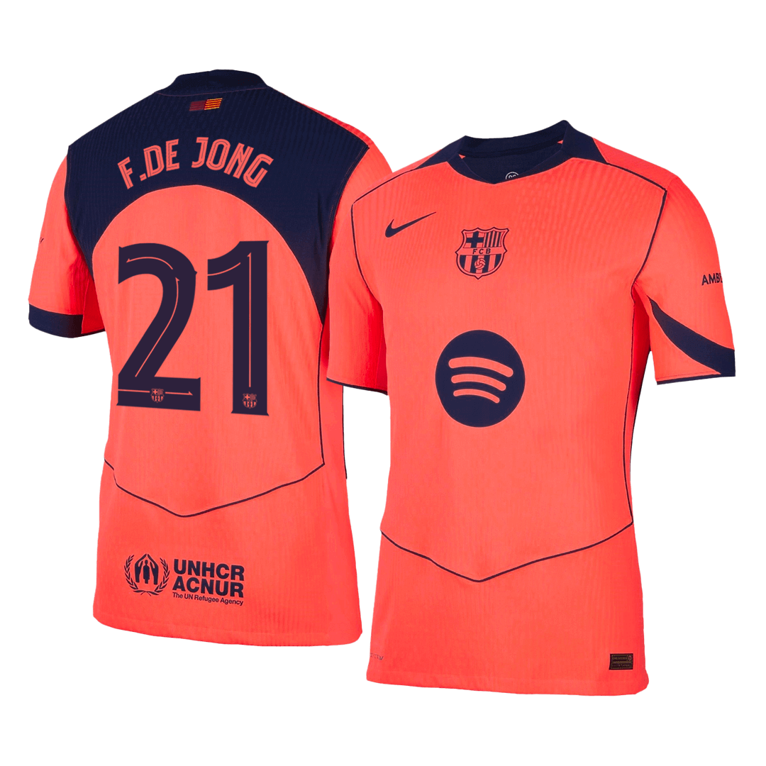 Barcelona 2025/26 UCL Kolmas Pelipaita (Player Version) Miesten F.DE JONG #21