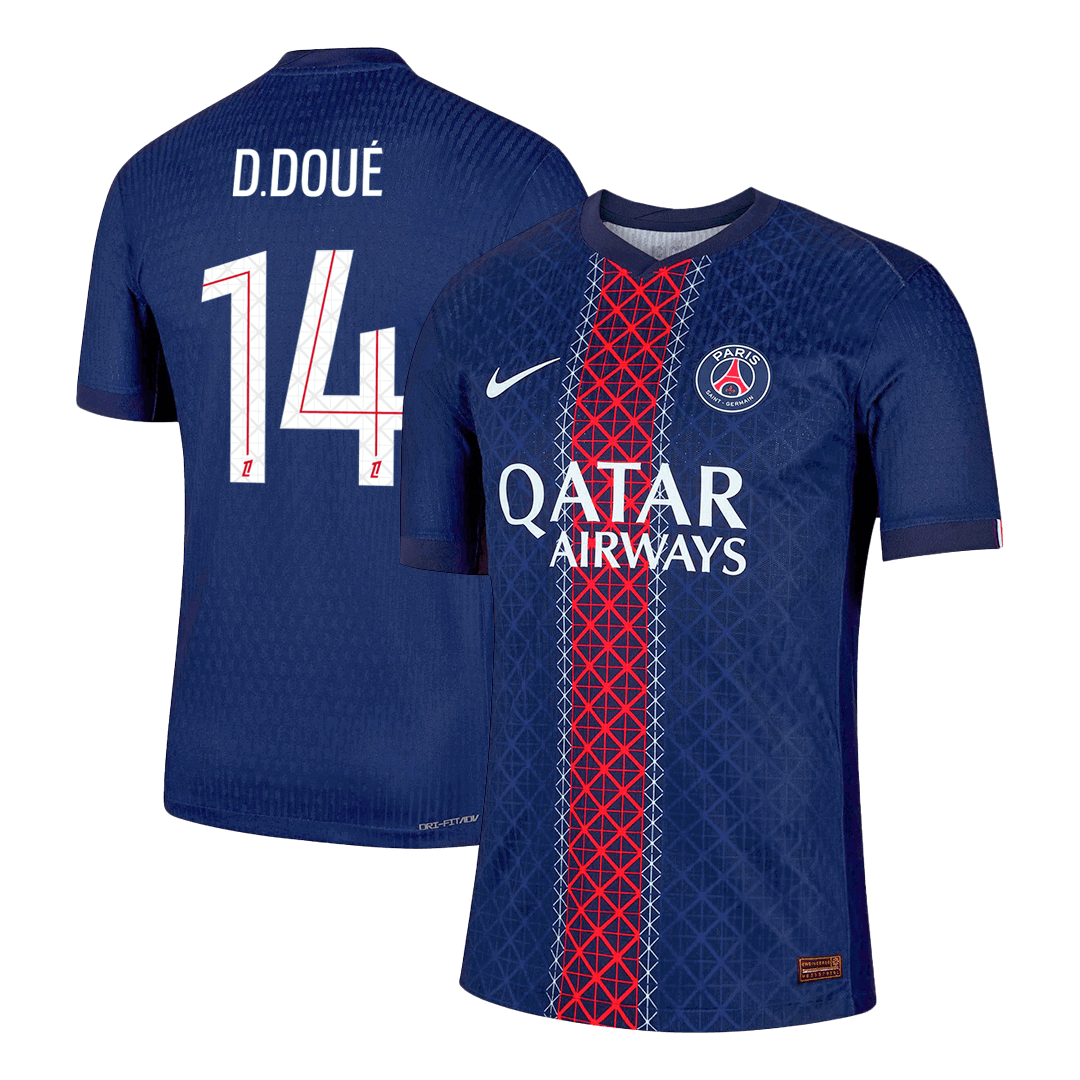 PSG 2025/26 Koti Pelipaita (Player Version) Miesten D.DOUÉ #14