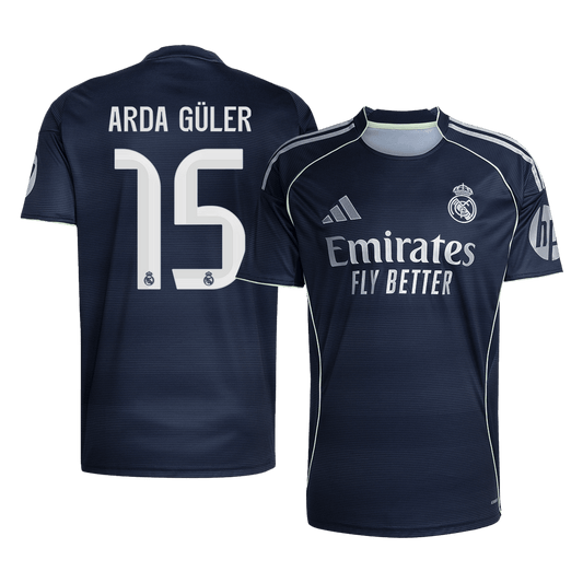 Real Madrid 2025/26 Vieras Pelipaita Miesten ARDA GÜLER #15 [PREMIUM]
