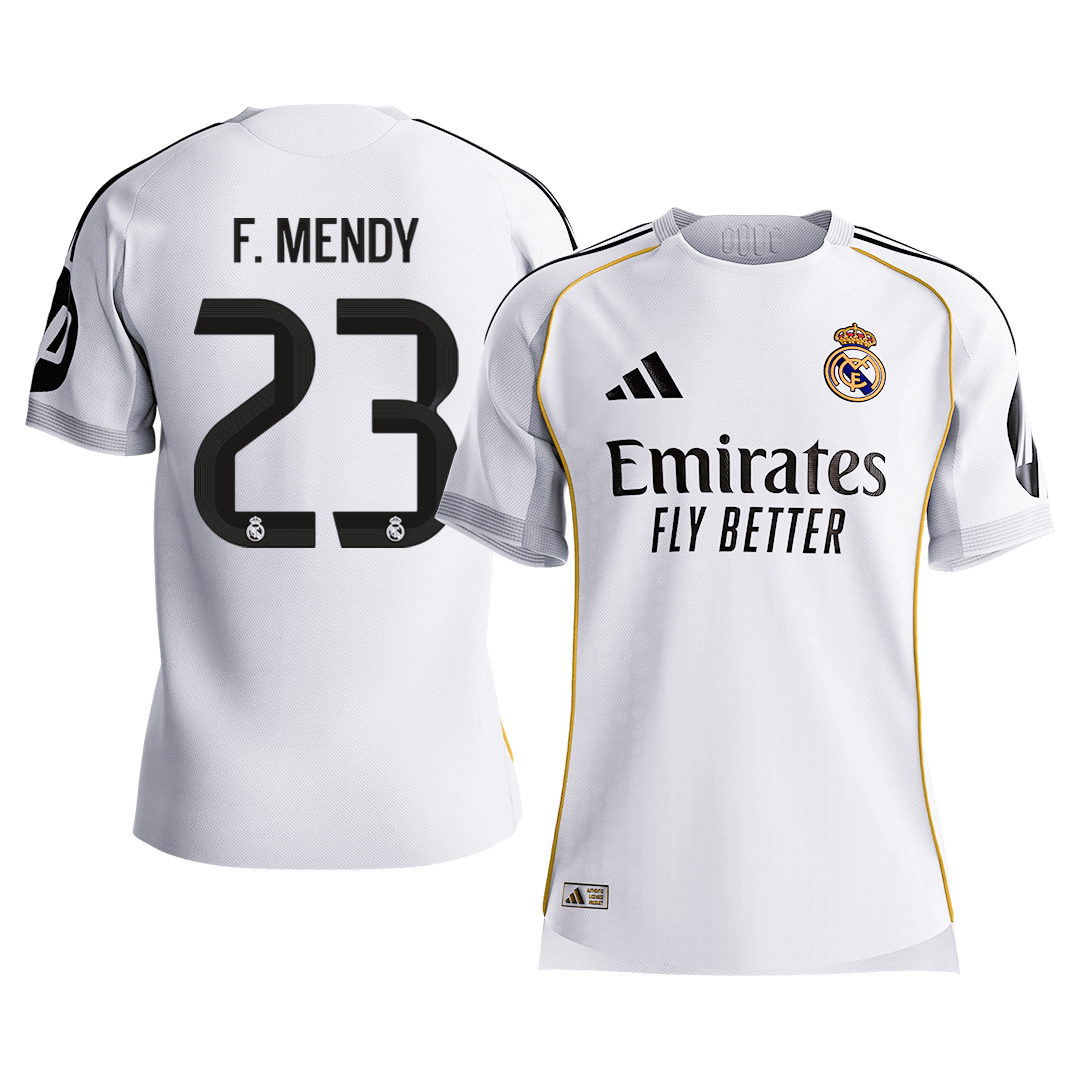 Real Madrid 2025/26 Koti Pelipaita (Player Version) Miesten F.MENDY #23 [PREMIUM]
