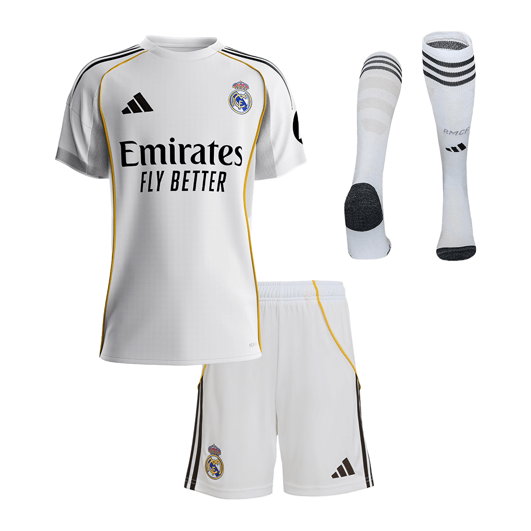 Real Madrid 2025/26 Koti Lasten täydellinen peliasu [PREMIUM]