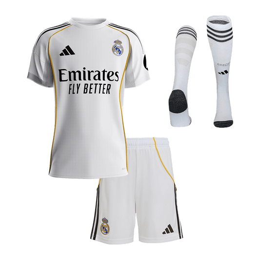 Real Madrid 2025/26 Koti Lasten täydellinen peliasu [PREMIUM]