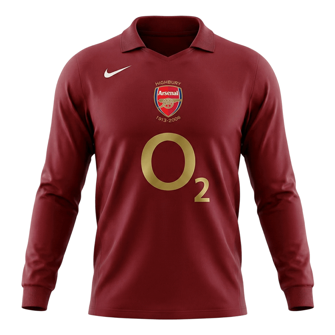 Arsenal 2005/06 Koti Pitkähihainen Retro-pelipaita Miesten