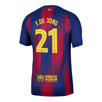 Barcelona 2025/26 UCL Koti Pelipaita (Player Version) Miesten F.DE JONG #21