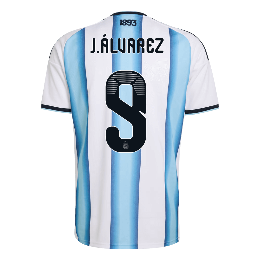 Argentina World Cup 2026 Koti Pelipaita Miesten J.ÁLVAREZ #9 [PREMIUM]