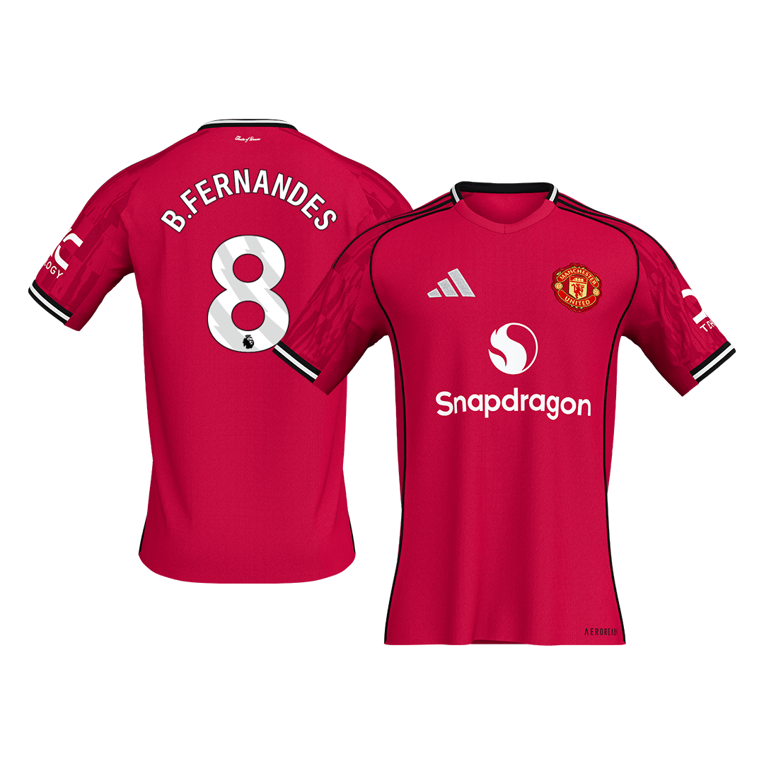 Manchester United 2025/26 Koti Pelipaita Miesten B.FERNANDES #8 [PREMIUM]